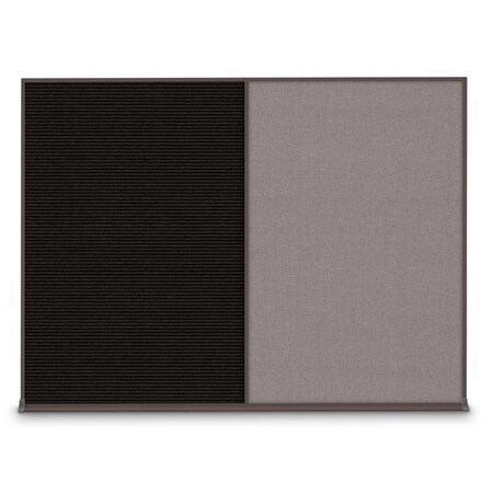United Visual Products Double Door Radius Plus Corkboard, 60"X UV8004PLUS-GOLD-APRICOT